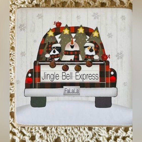*Jingle Bell Express 4” Square Block - Picture 2 of 6
